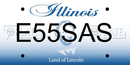 E55SAS Illinois License Plate