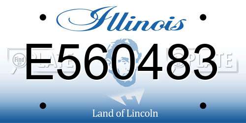 E560483 Illinois License Plate
