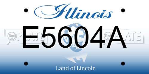 E5604A Illinois License Plate