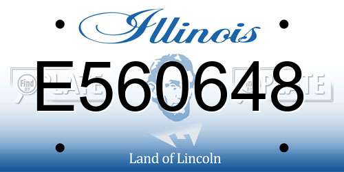 E560648 Illinois License Plate