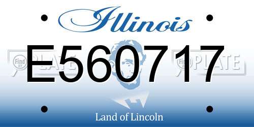 E560717 Illinois License Plate