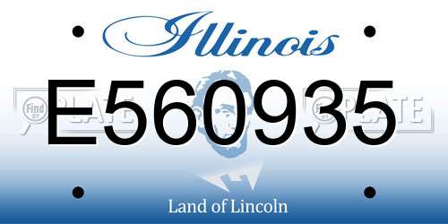E560935 Illinois License Plate