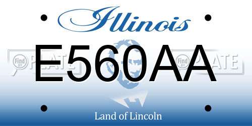 E560AA Illinois License Plate