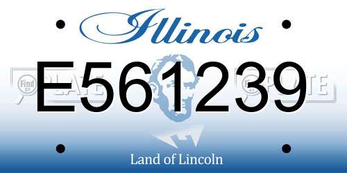 E561239 Illinois License Plate