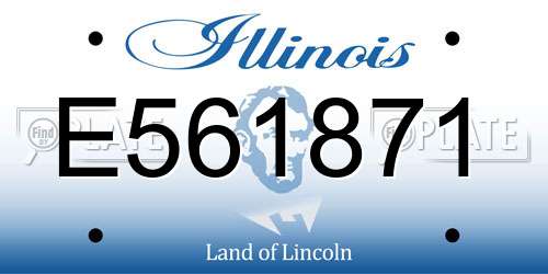 E561871 Illinois License Plate