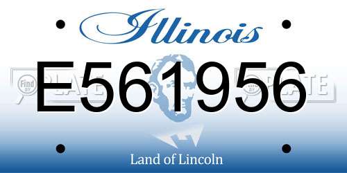 E561956 Illinois License Plate