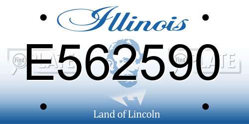 E562590 Illinois License Plate