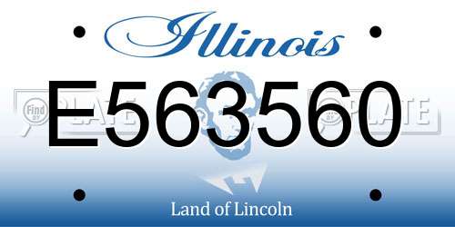 E563560 Illinois License Plate