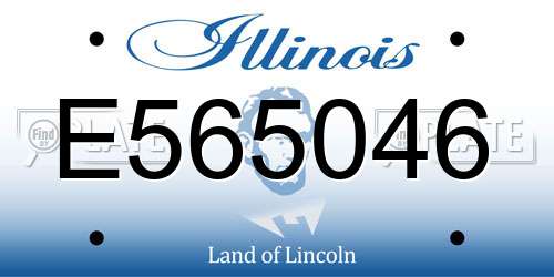 E565046 Illinois License Plate