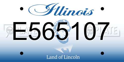 E565107 Illinois License Plate