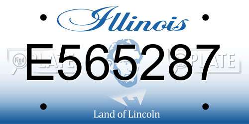 E565287 Illinois License Plate