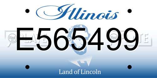 E565499 Illinois License Plate