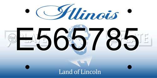 E565785 Illinois License Plate