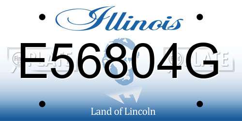 E56804G Illinois License Plate