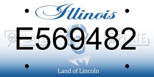 E569482 Illinois License Plate