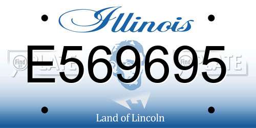 E569695 Illinois License Plate