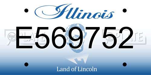 E569752 Illinois License Plate
