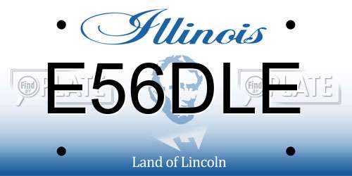 E56DLE Illinois License Plate