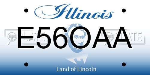 E56OAA Illinois License Plate