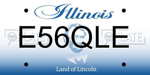 E56QLE Illinois License Plate