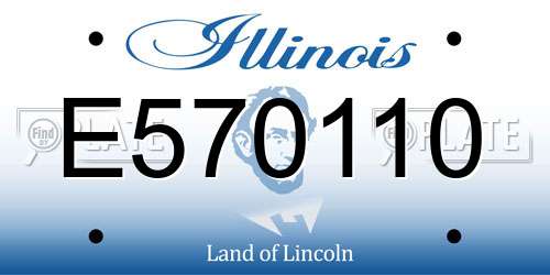 E570110 Illinois License Plate