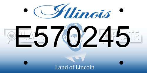 E570245 Illinois License Plate