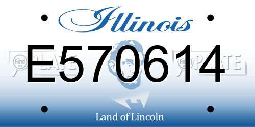 E570614 Illinois License Plate
