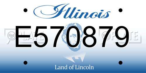 E570879 Illinois License Plate
