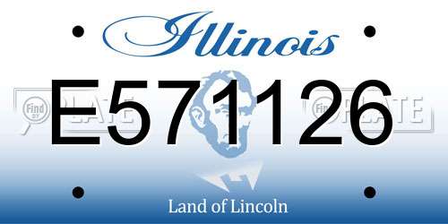 E571126 Illinois License Plate