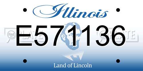 E571136 Illinois License Plate