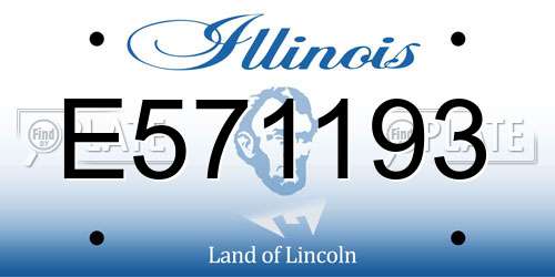 E571193 Illinois License Plate