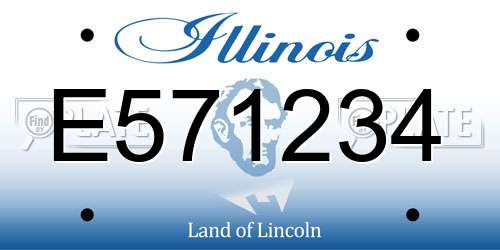E571234 Illinois License Plate