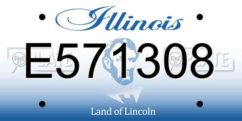 E571308 Illinois License Plate