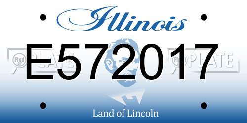 E572017 Illinois License Plate