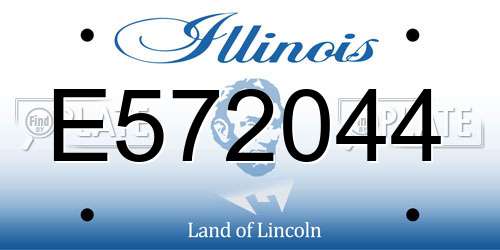 E572044 Illinois License Plate