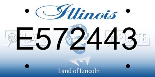 E572443 Illinois License Plate