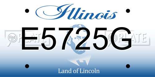 E5725G Illinois License Plate