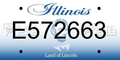 E572663 Illinois License Plate