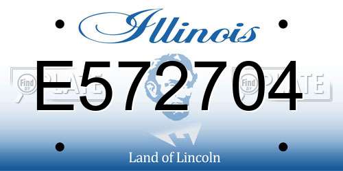 E572704 Illinois License Plate