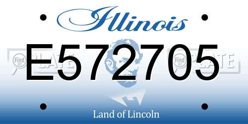 E572705 Illinois License Plate