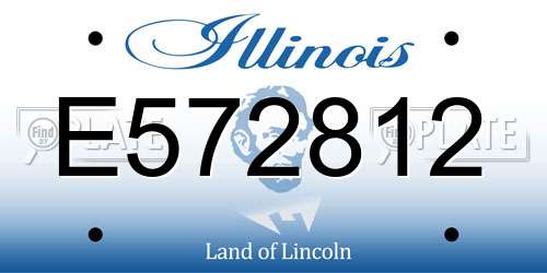 E572812 Illinois License Plate
