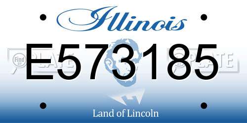 E573185 Illinois License Plate