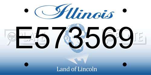 E573569 Illinois License Plate