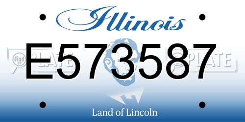 E573587 Illinois License Plate