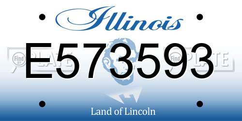 E573593 Illinois License Plate