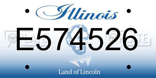 E574526 Illinois License Plate