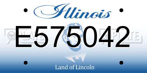 E575042 Illinois License Plate