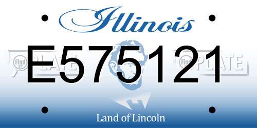 E575121 Illinois License Plate