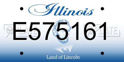 E575161 Illinois License Plate