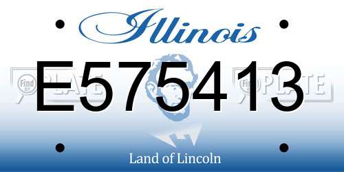 E575413 Illinois License Plate